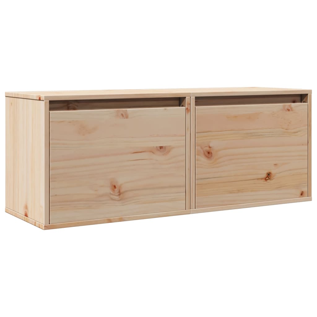 Veggskap 2 stk 45x30x35 cm heltre furu