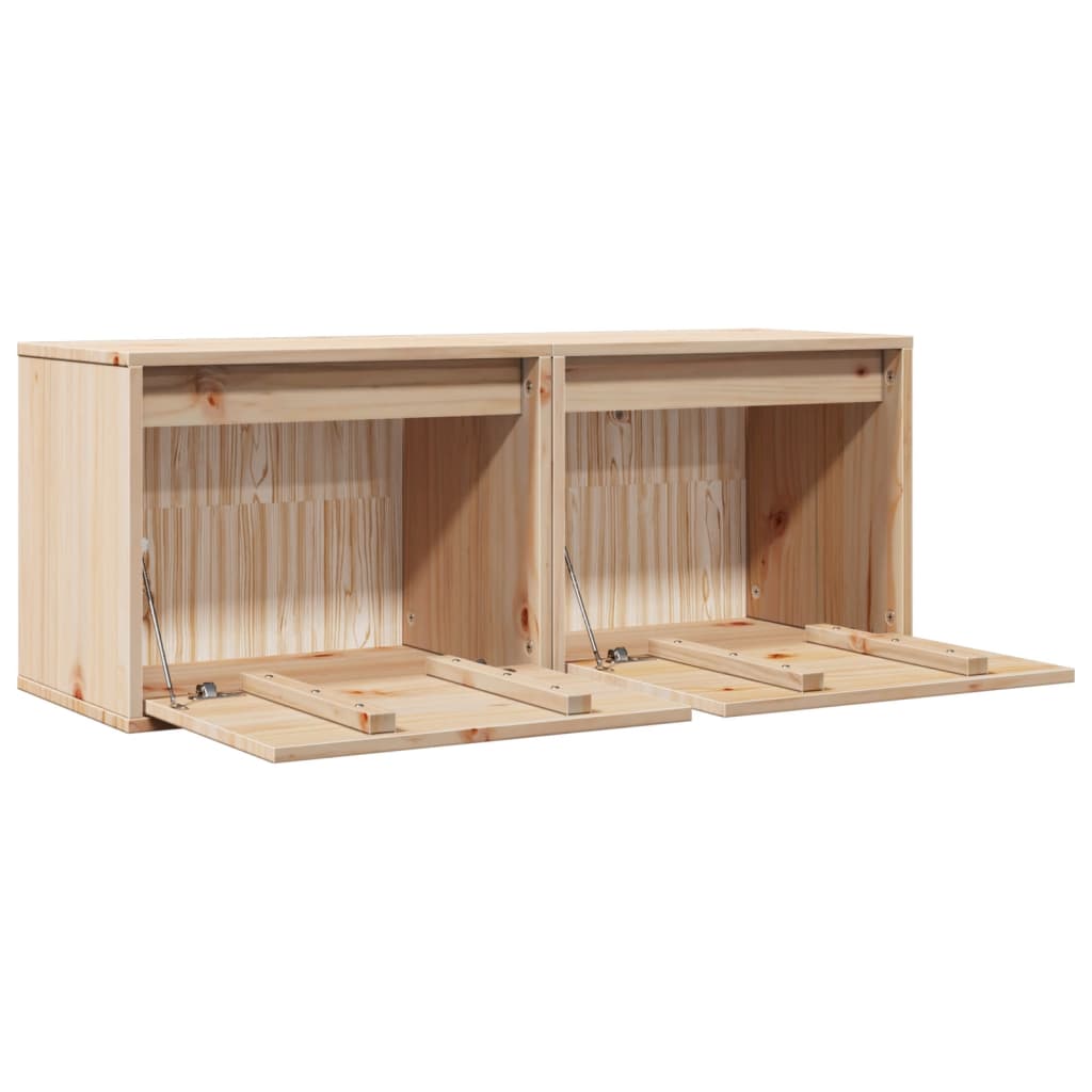 Veggskap 2 stk 45x30x35 cm heltre furu