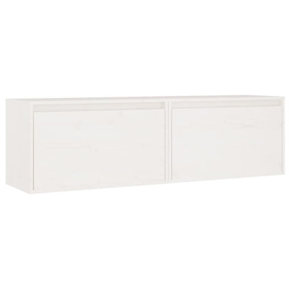 Veggskap Hvit 2 stk 60x30x35 cm heltre furu