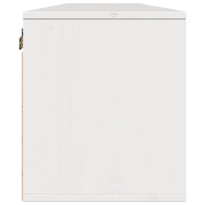 Veggskap Hvit 2 stk 80x30x35 cm heltre furu