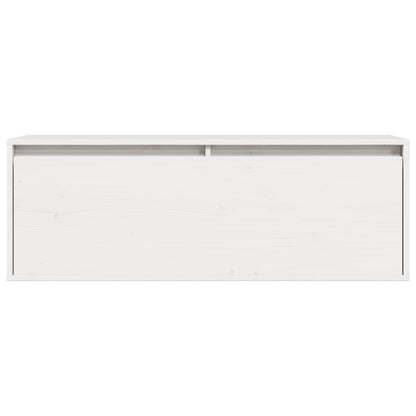 Veggskap Hvit 100x30x35 cm heltre furu