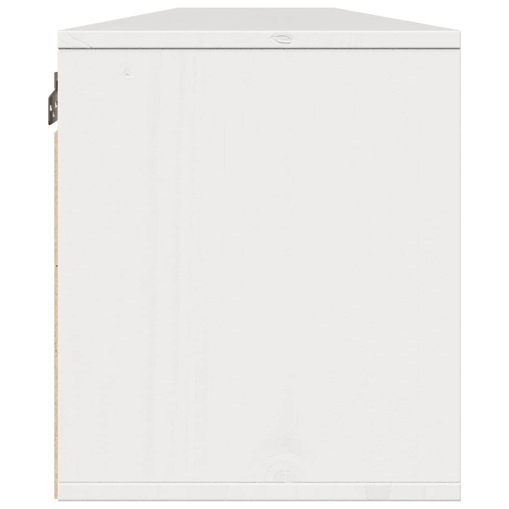 Veggskap 2 stk hvit 100x30x35 cm heltre furu
