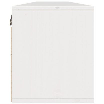 Veggskap Hvit 2 stk 100x30x35 cm heltre furu