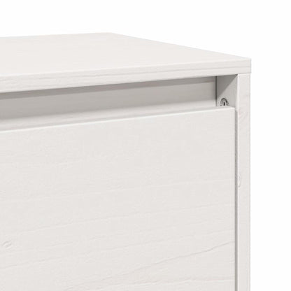 Veggskap Hvit 2 stk 100x30x35 cm heltre furu