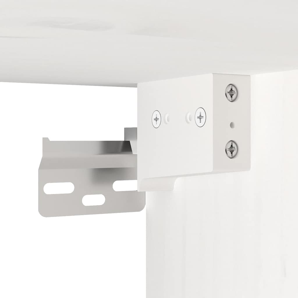 Veggskap 2 stk hvit 100x30x35 cm heltre furu