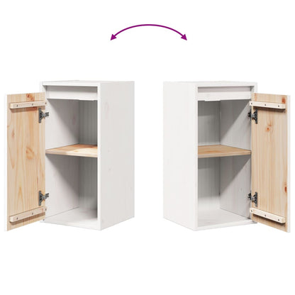 Veggskap Hvit 2 stk 30x30x60 cm heltre furu