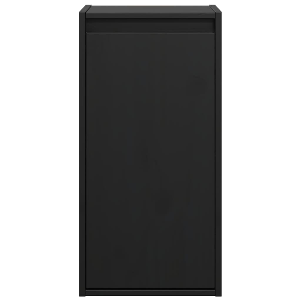 Veggskap 2 stk svart 30x30x60 cm heltre furu