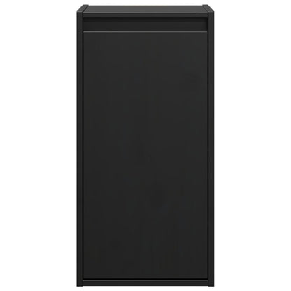 Veggskap Svart 2 stk 30x30x60 cm heltre furu