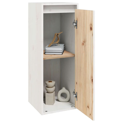Veggskap Hvit 2 stk 30x30x80 cm heltre furu
