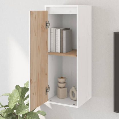 Veggskap Hvit 2 stk 30x30x80 cm heltre furu