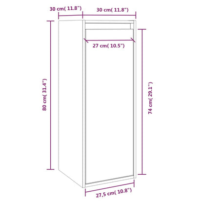 Veggskap Honningbrun 2 stk 30x30x80 cm heltre furu