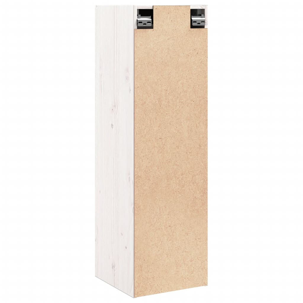 Bokhylle Hvit 30x30x100 cm heltre furu
