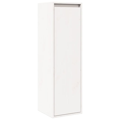Veggskap Hvit 2 stk 30x30x100 cm heltre furu