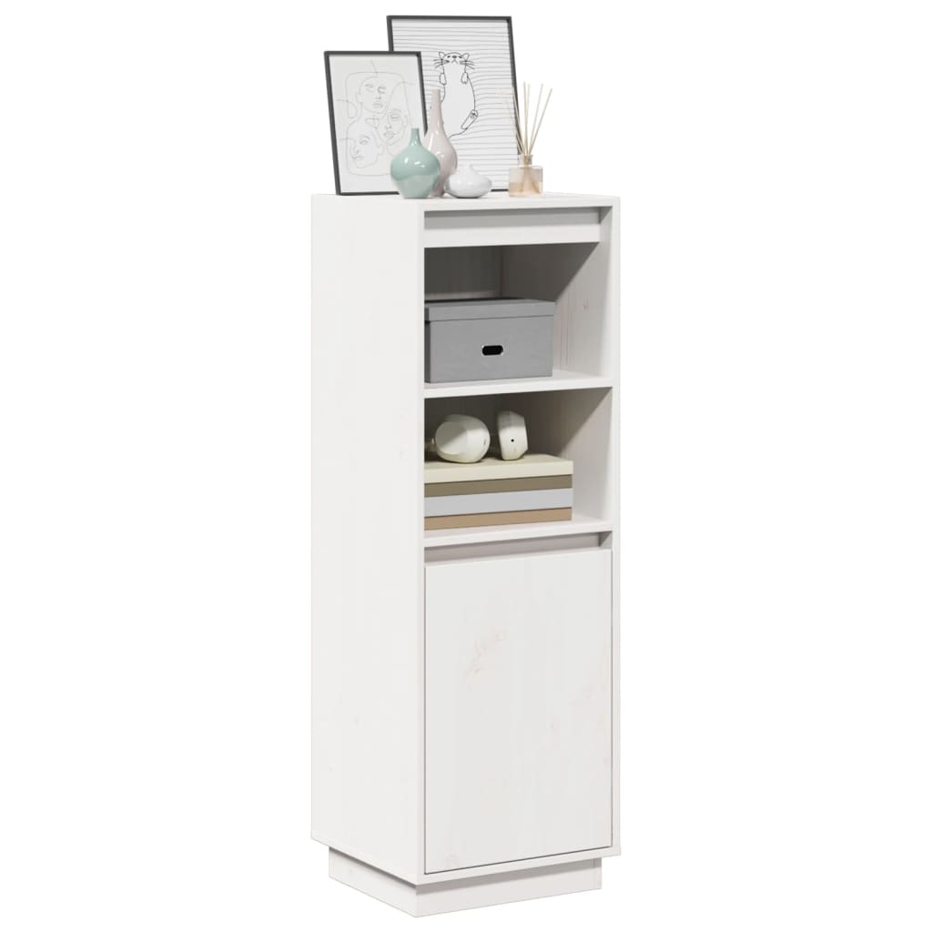 Skap hvit 37x34x110 cm heltre furu