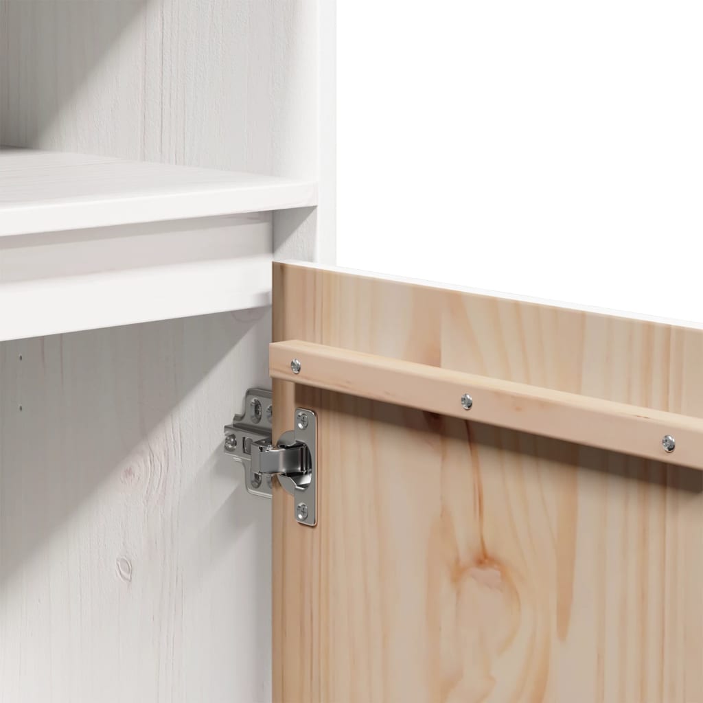 Skap hvit 37x34x110 cm heltre furu