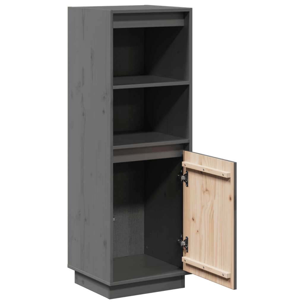 Skap Grå 37x34x110 cm heltre furu