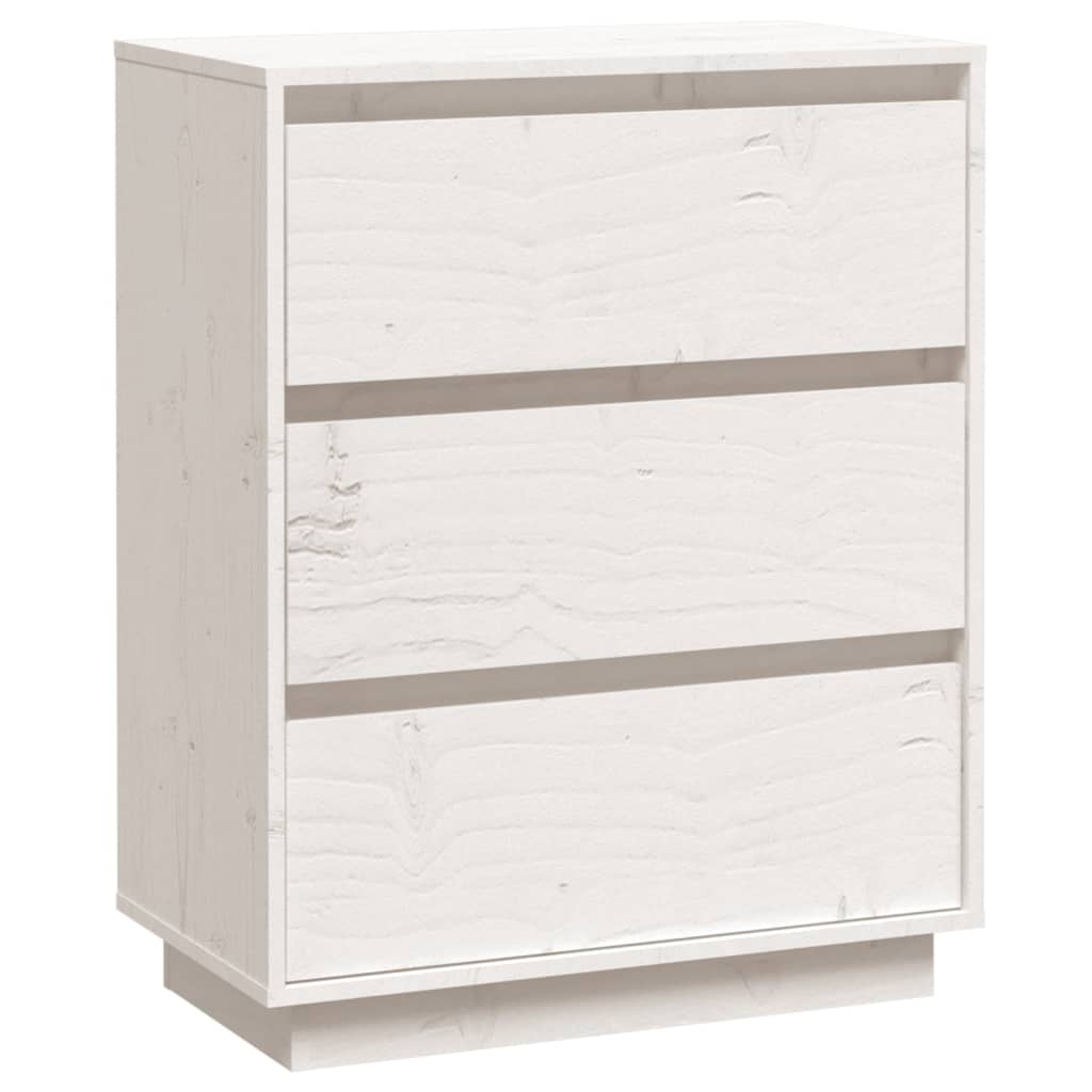 Skjenk Hvit 60x34x75 cm heltre furu