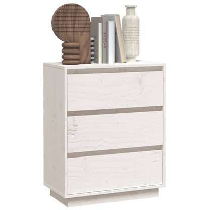 Skjenk Hvit 60x34x75 cm heltre furu