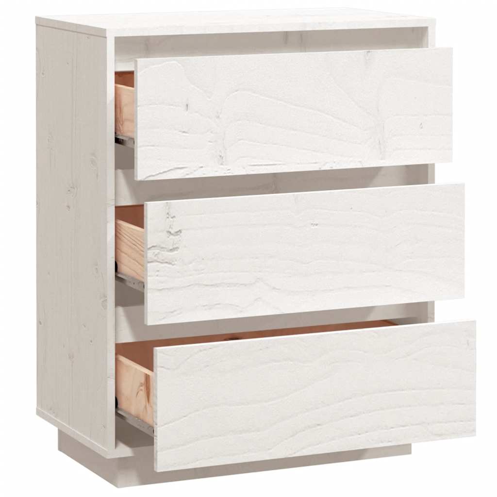 Skjenk Hvit 60x34x75 cm heltre furu