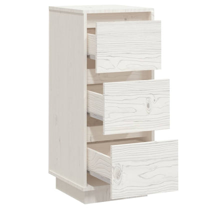 Skjenk hvit 32x34x75 cm heltre furu