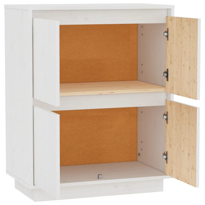 Skjenk Hvit 60x34x75 cm heltre furu