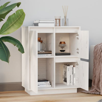 Skjenk Hvit 60x34x75 cm heltre furu