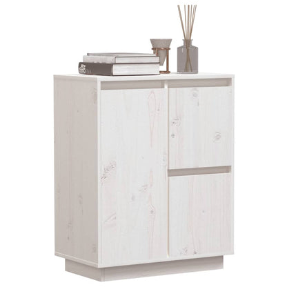 Skjenk Hvit 60x34x75 cm heltre furu