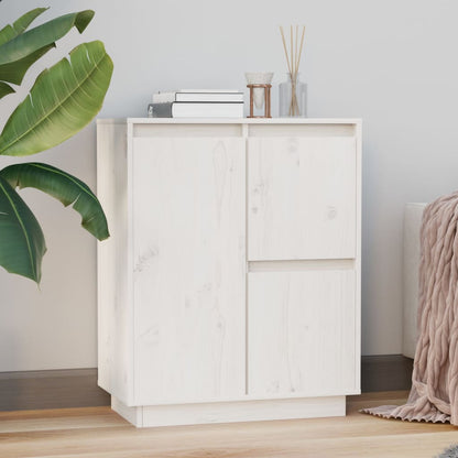 Skjenk Hvit 60x34x75 cm heltre furu
