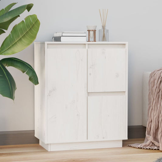 Skjenk Hvit 60x34x75 cm heltre furu
