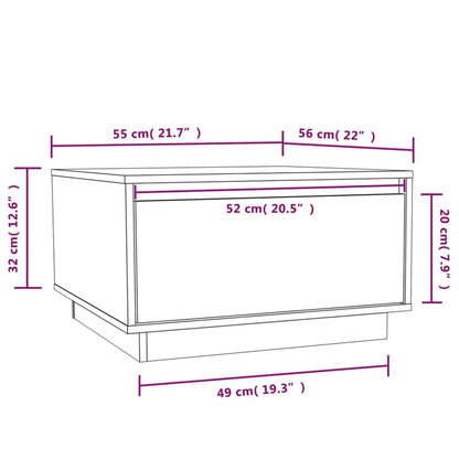 Salongbord Sofabord Svart 55x56x32 cm heltre furu