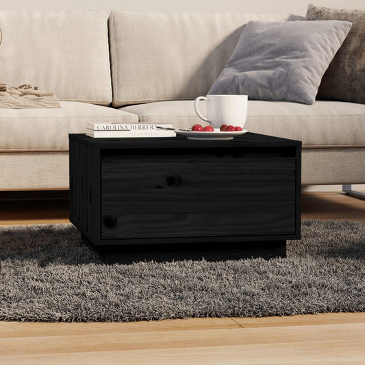 Salongbord Sofabord Svart 55x56x32 cm heltre furu