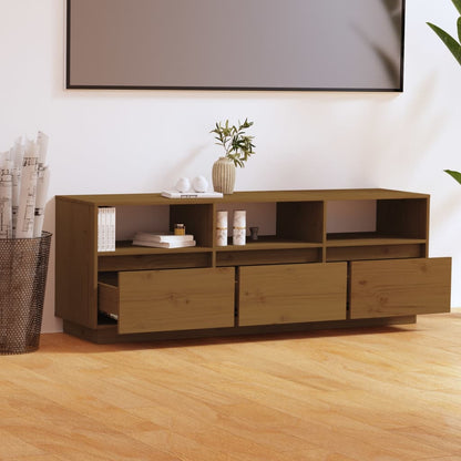 TV-Møbel Honningbrun TV-benk 140x37x50 cm heltre furu