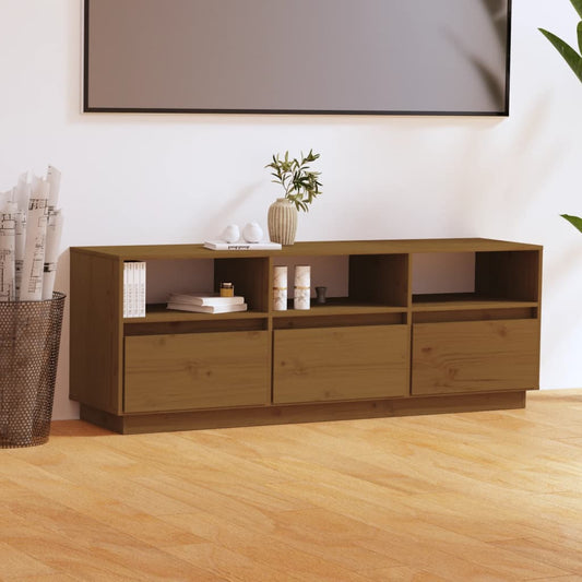 TV-Møbel Honningbrun TV-benk 140x37x50 cm heltre furu