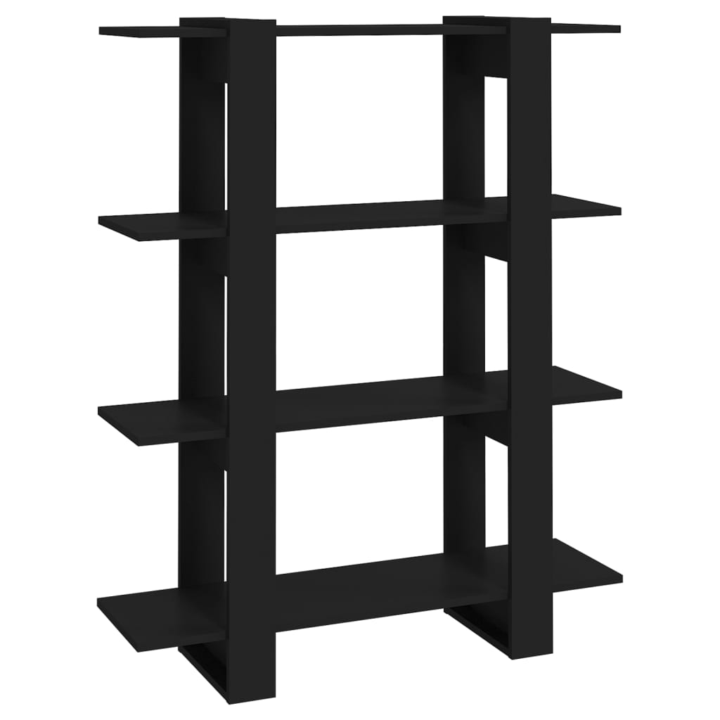 Bokhylle Svart Romdeler 100x30x123,5 cm