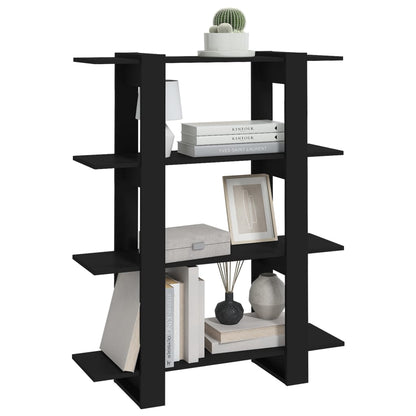 Bokhylle Svart Romdeler 100x30x123,5 cm