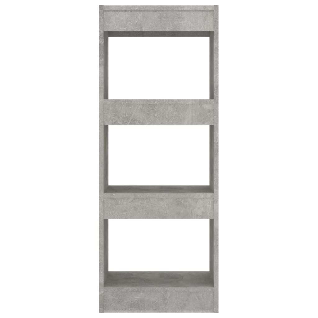 Bokhylle/romdeler betonggrå 40x30x103 cm konstruert tre