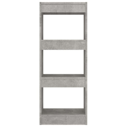 Bokhylle/romdeler betonggrå 40x30x103 cm konstruert tre