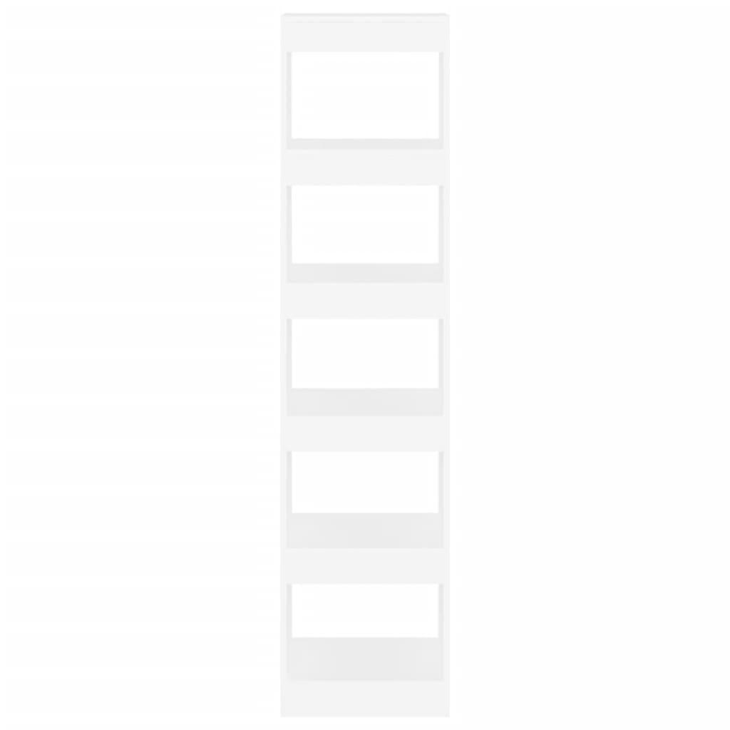 Bokhylle Hvit Romdeler 40x30x166 cm