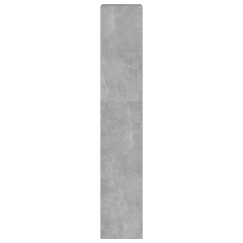 Bokhylle Betonggrå Romdeler 40x30x166 cm