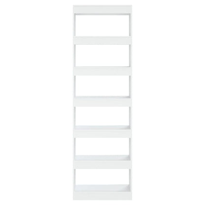 Bokhylle Hvit Romdeler 60x30x198 cm