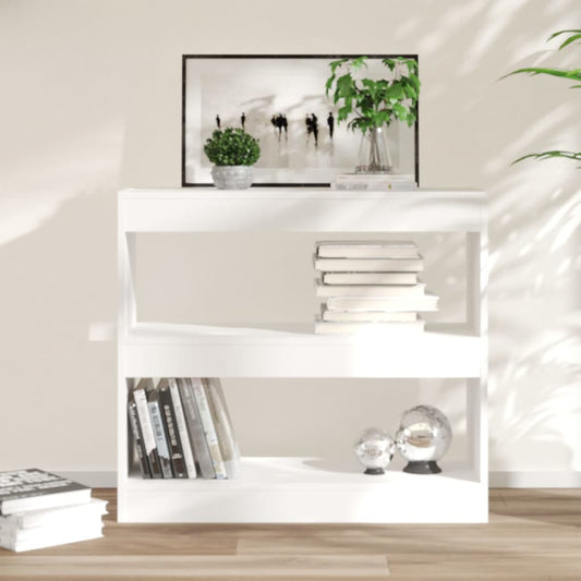 Bokhylle Hvit Romdeler 80x30x72 cm