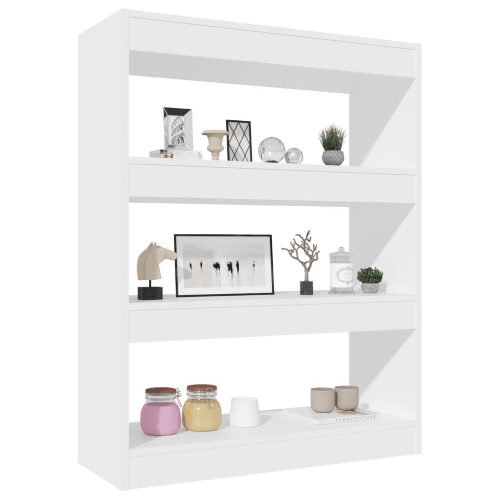 Bokhylle Hvit Romdeler 80x30x103 cm