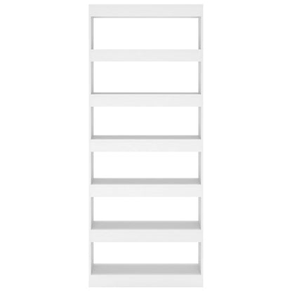 Bokhylle Hvit Romdeler 80x30x198 cm