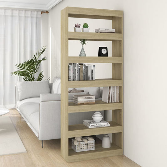 Bokhylle Sonoma Eik Romdeler 80x30x198 cm