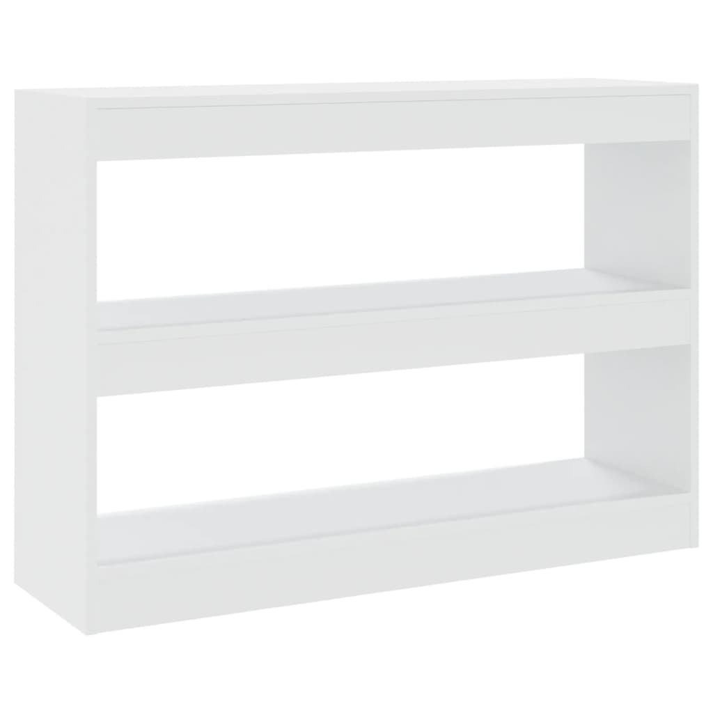 Bokhylle Hvit Romdeler 100x30x72 cm