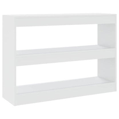 Bokhylle Hvit Romdeler 100x30x72 cm