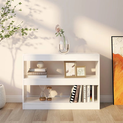 Bokhylle Hvit Romdeler 100x30x72 cm