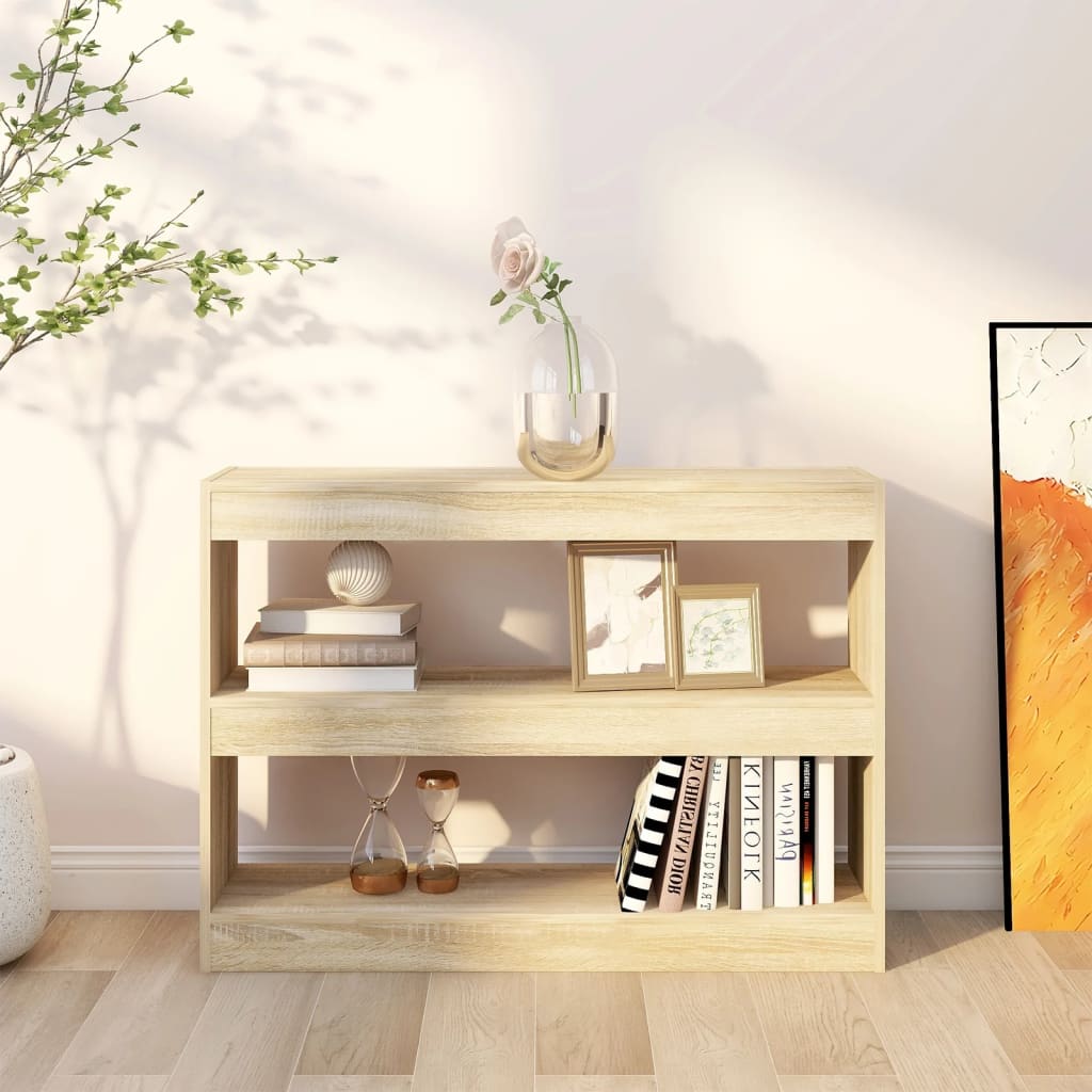 Bokhylle Sonoma Eik Romdeler 100x30x72 cm