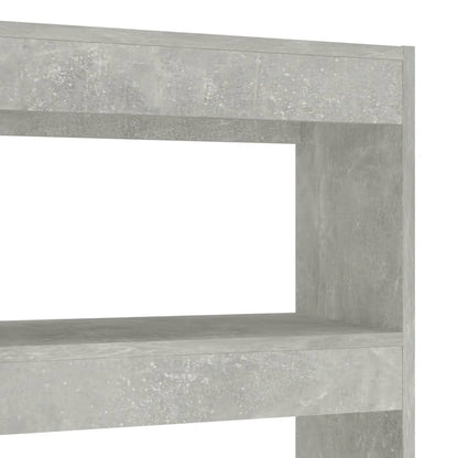Bokhylle Betonggrå Romdeler 100x30x135 cm