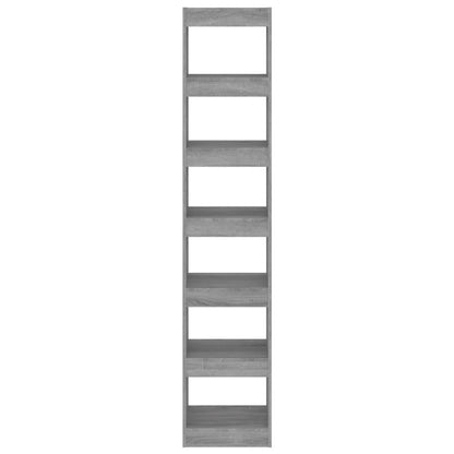 Bokhylle Sonoma Grå Romdeler Eik 40x30x198 cm